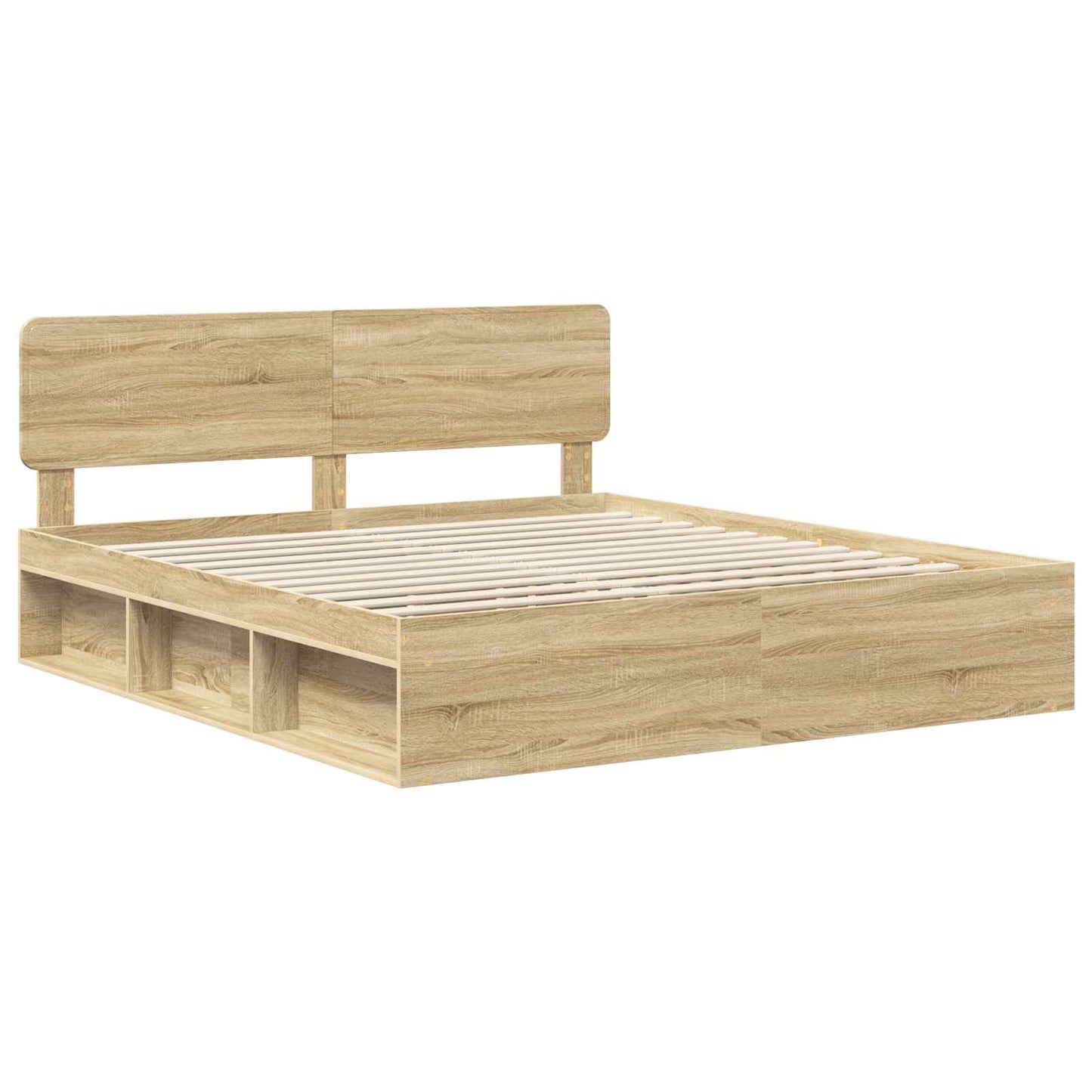 Sengestamme med hodegjerde Sonoma 200 x 200 cm Massiv furu