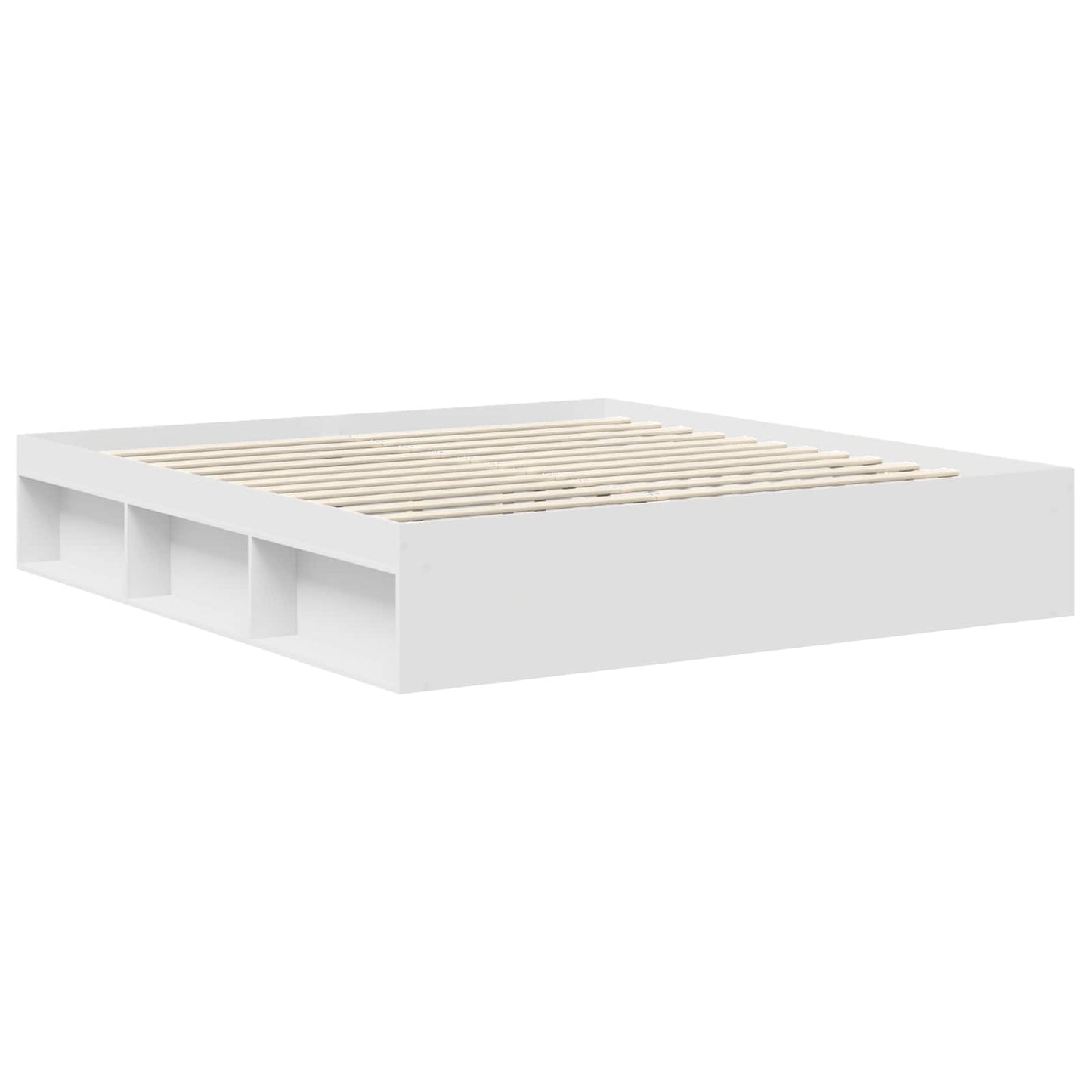 Sengestamme med hodegjerde Hvit 180 x 200 cm Massiv furu