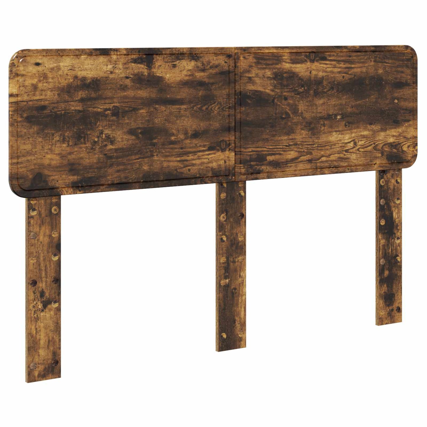 Sengestamme med hodegjerde Røkt eik 150 x 200 cm Massiv furu