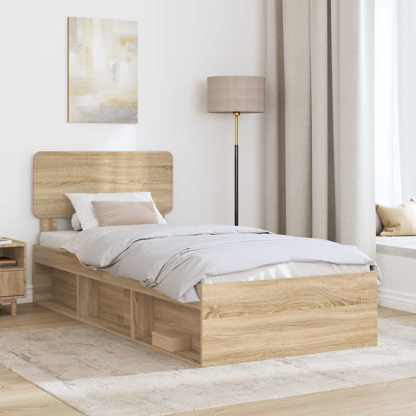 Sengestamme med hodegjerde Sonoma 100 x 200 cm Massiv furu