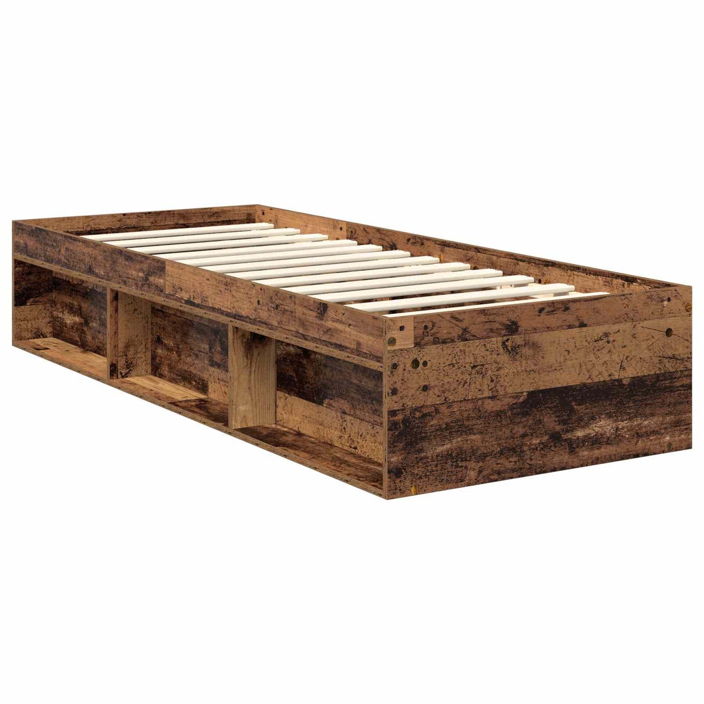 Sengestamme med hodegjerde Gammelt tre 75 x 190 cm Massiv furu
