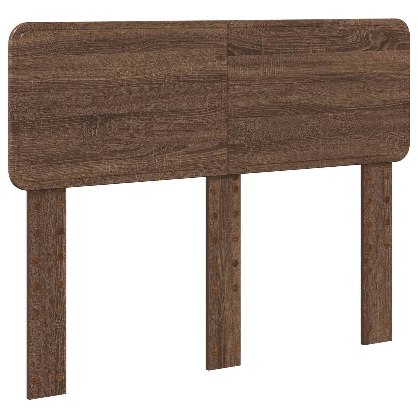 Sengestamme med skuff Brun eik 135 x 190 cm Konstruert tre