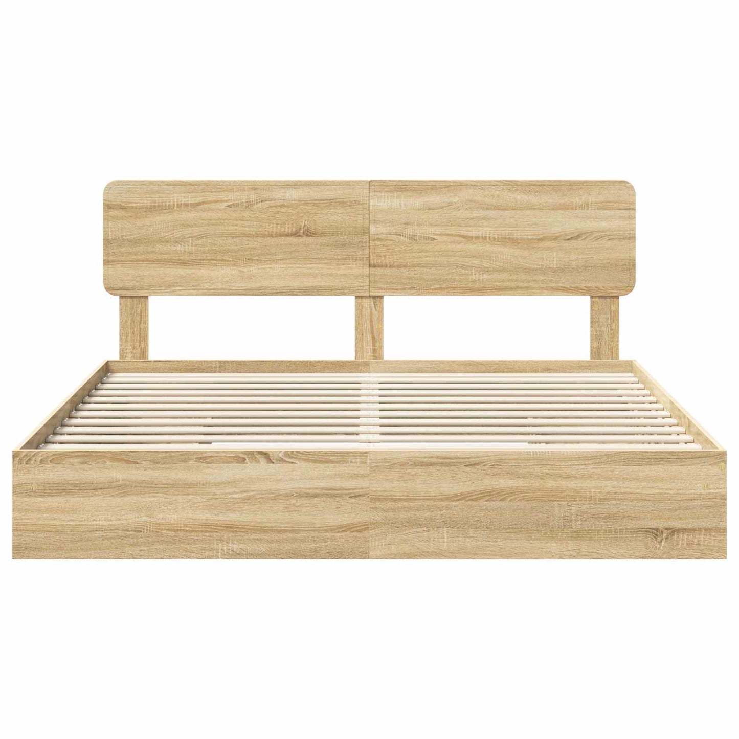 Seng med Oppbevaring Sonoma eik 180 x 200 cm Konstruert tre