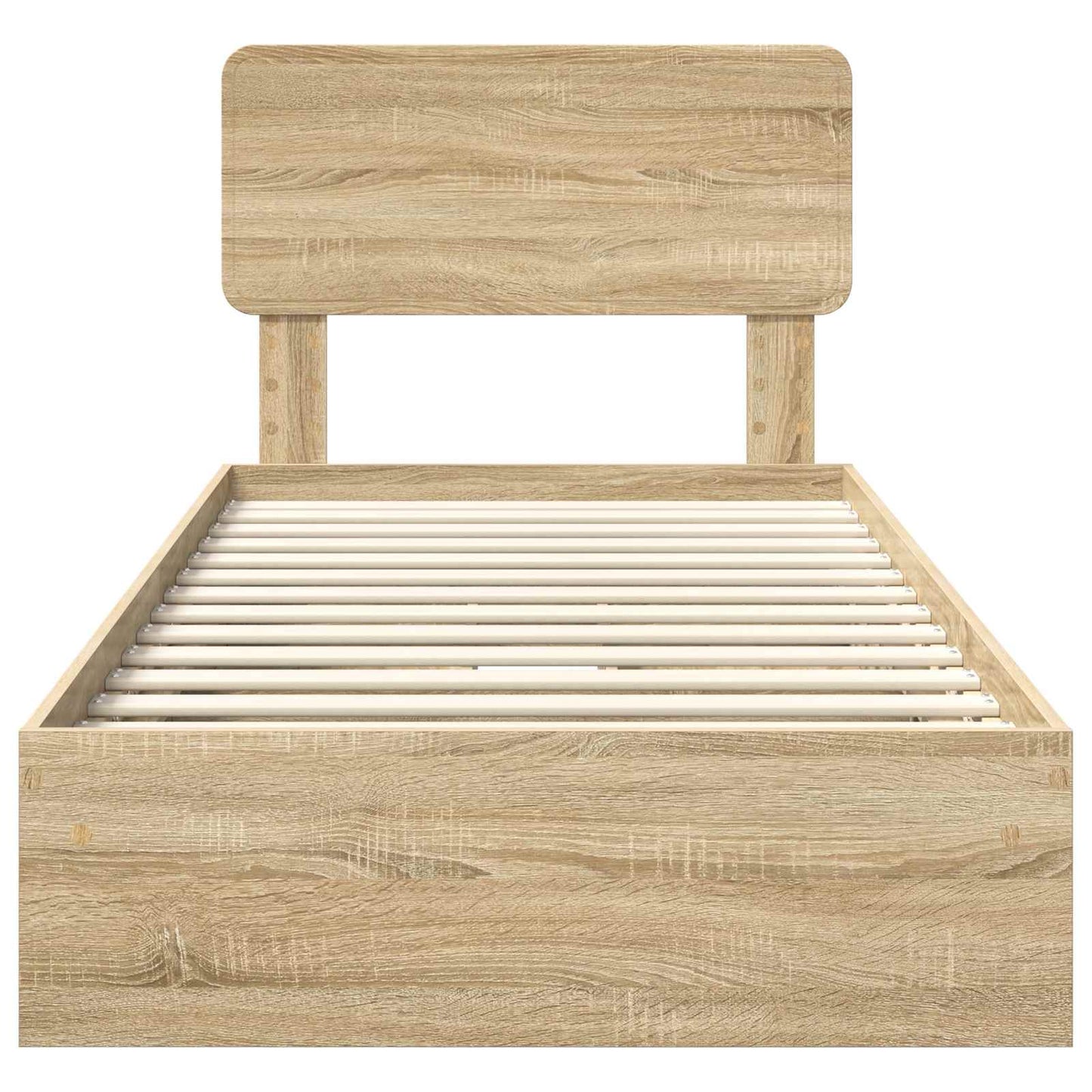 Seng med Oppbevaring Sonoma eik 100 x 200 cm Konstruert tre