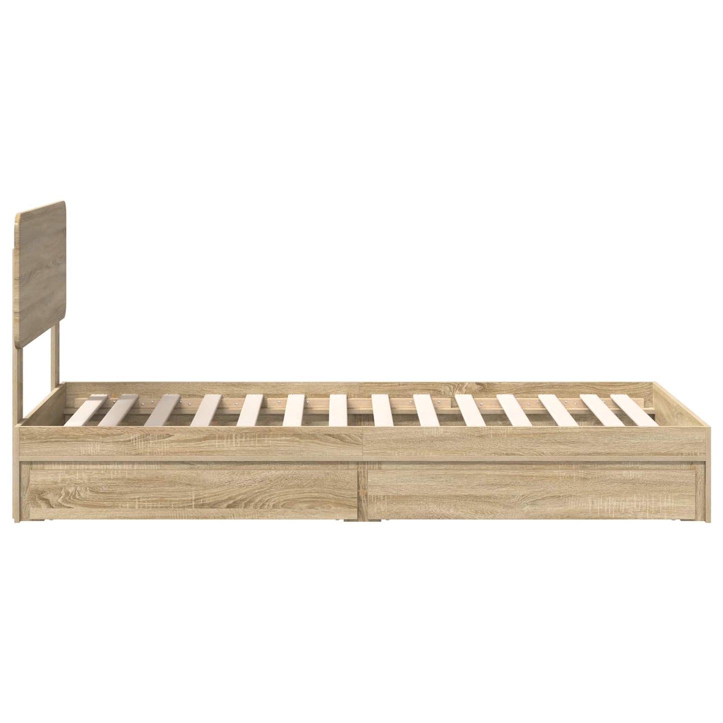 Seng med Oppbevaring Sonoma eik 100 x 200 cm Konstruert tre