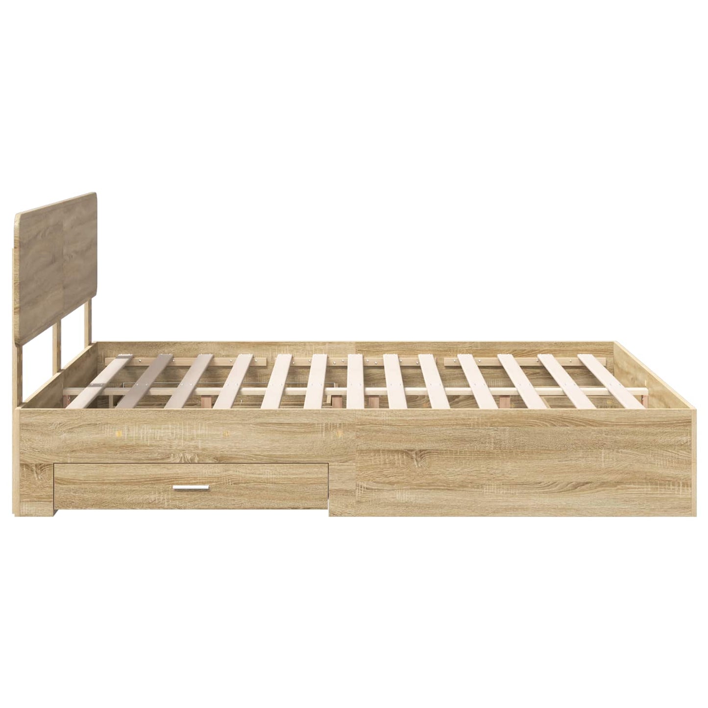 Sengestamme med skuff Sonoma eik 200 x 200 cm Konstruert tre