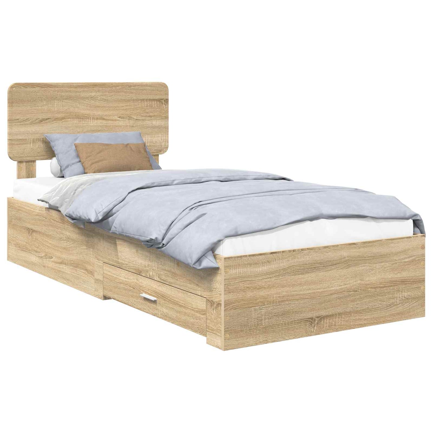 Sengestamme med skuff Sonoma eik 100 x 200 cm Konstruert tre