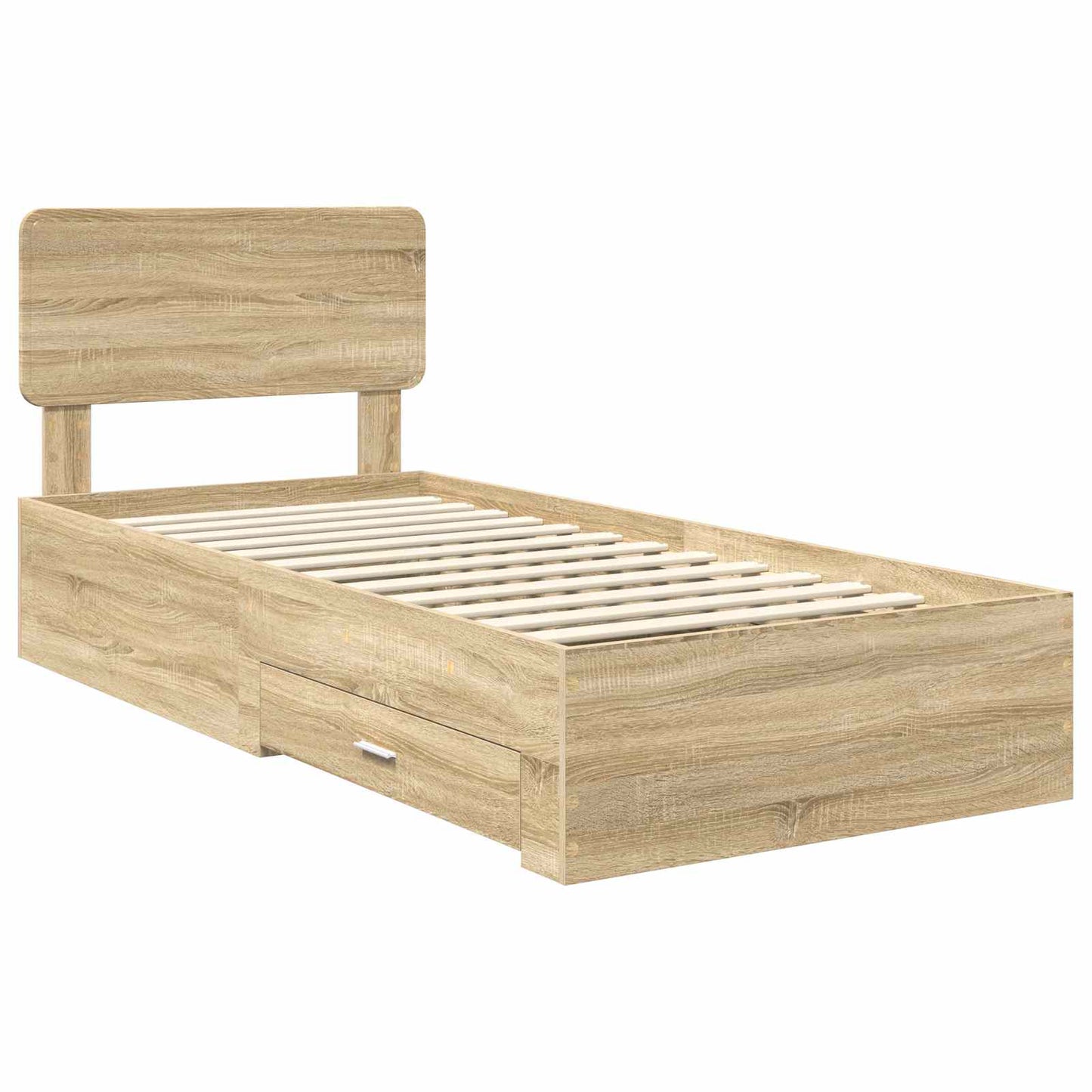 Sengestamme med skuff Sonoma eik 100 x 200 cm Konstruert tre