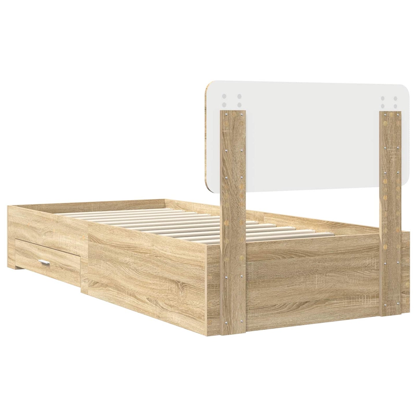 Sengestamme med skuff Sonoma eik 100 x 200 cm Konstruert tre