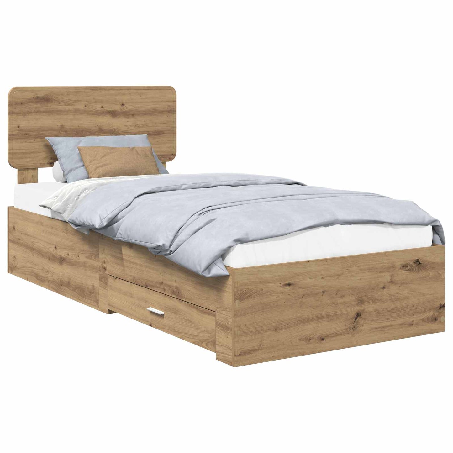 Sengestamme med skuff Artisan Eik 90 x 200 cm Konstruert tre