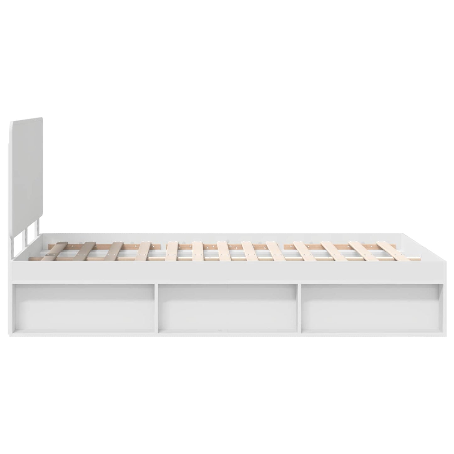 Sengestamme med hodegjerde Hvit 120 x 200 cm Massiv furu
