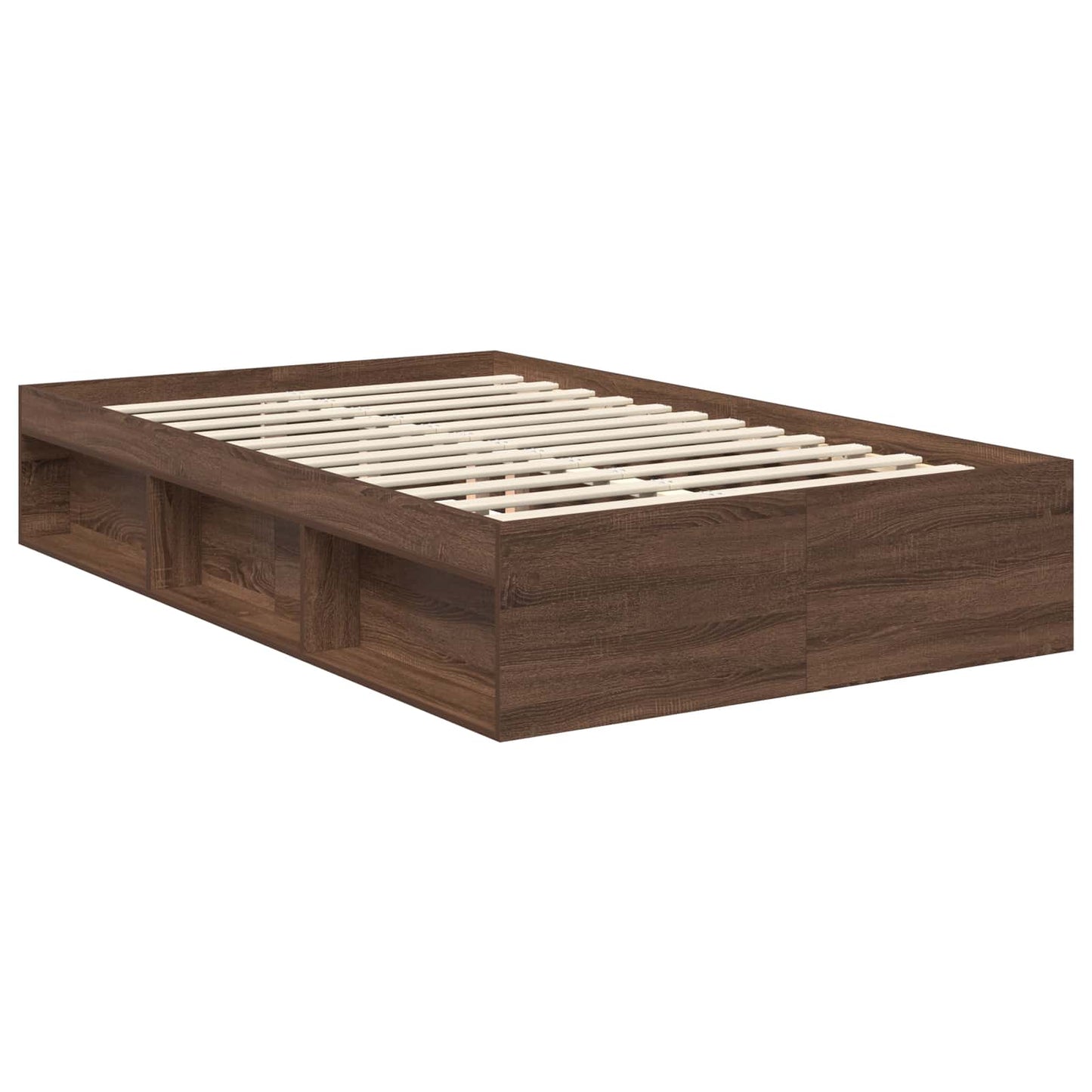 Sengestamme med hodegjerde Brun Eik 120 x 200 cm Massiv furu