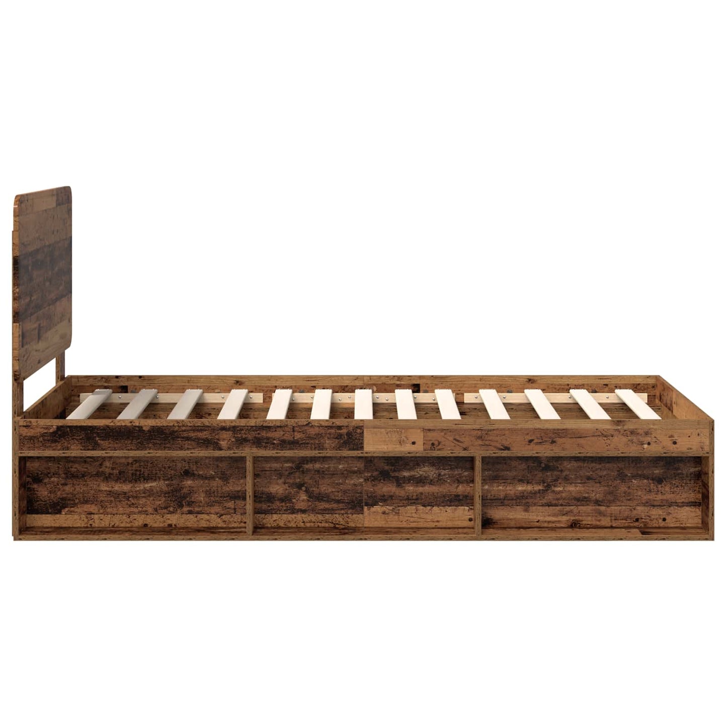 Sengestamme med hodegjerde Gammelt tre 75 x 190 cm Massiv furu