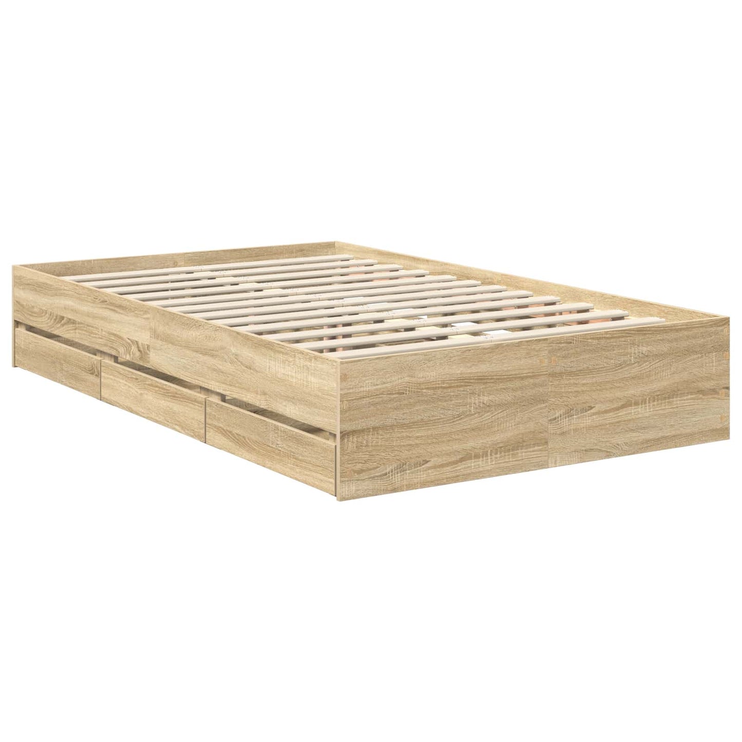 Sengestamme med skuff Sonoma eik 120 x 190 cm Ingeniørtre