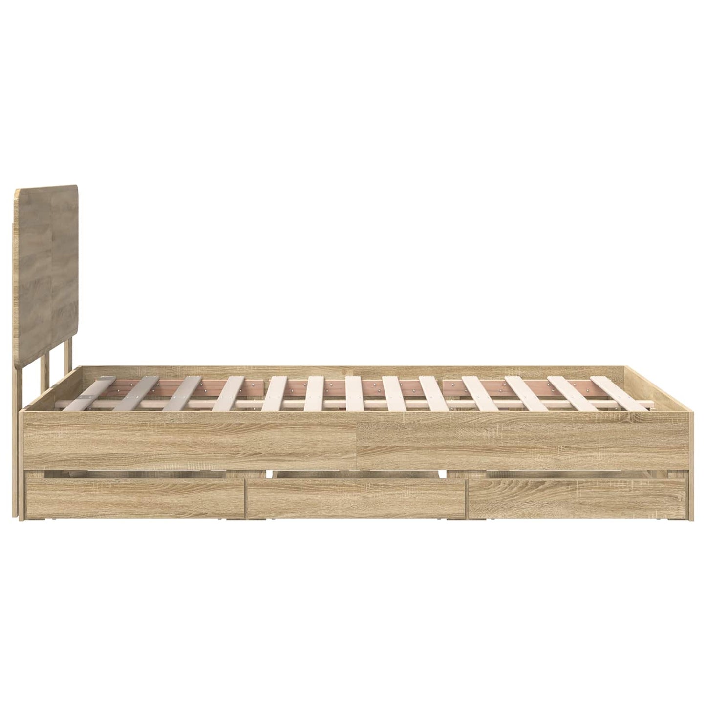 Sengestamme med skuff Sonoma eik 120 x 190 cm Ingeniørtre