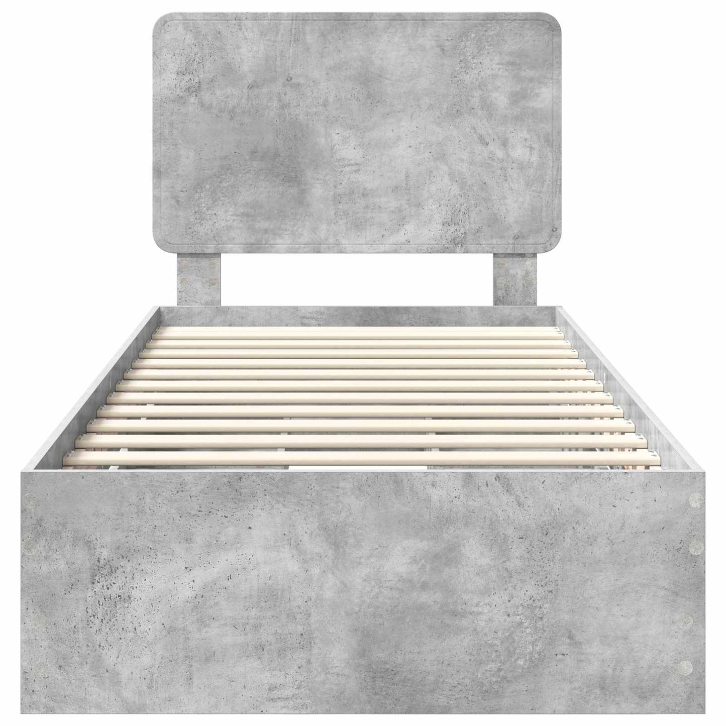 Sengestamme med skuff Betonggrå 75 x 190 cm Ingeniørtre