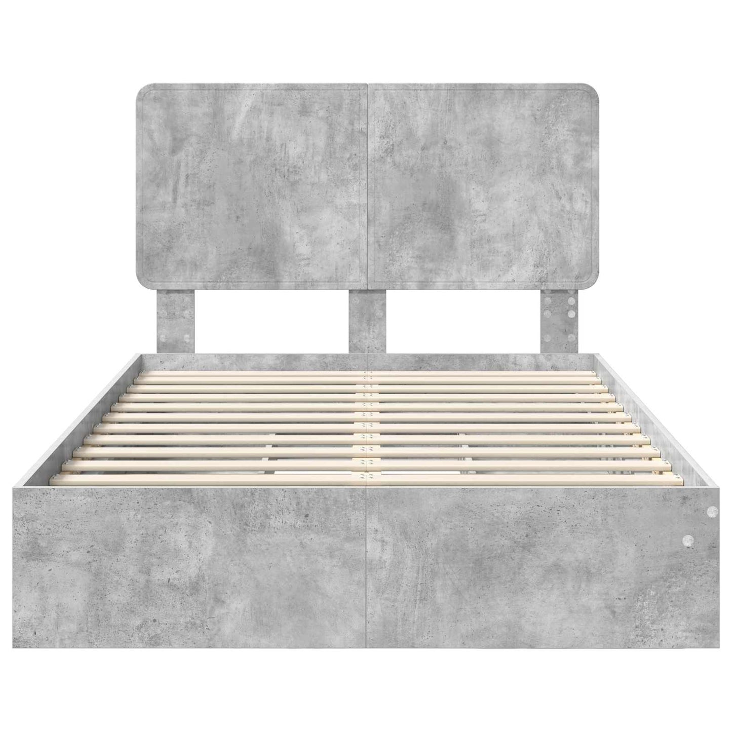 Seng med Oppbevaring Betonggrå 135 x 190 cm Konstruert tre