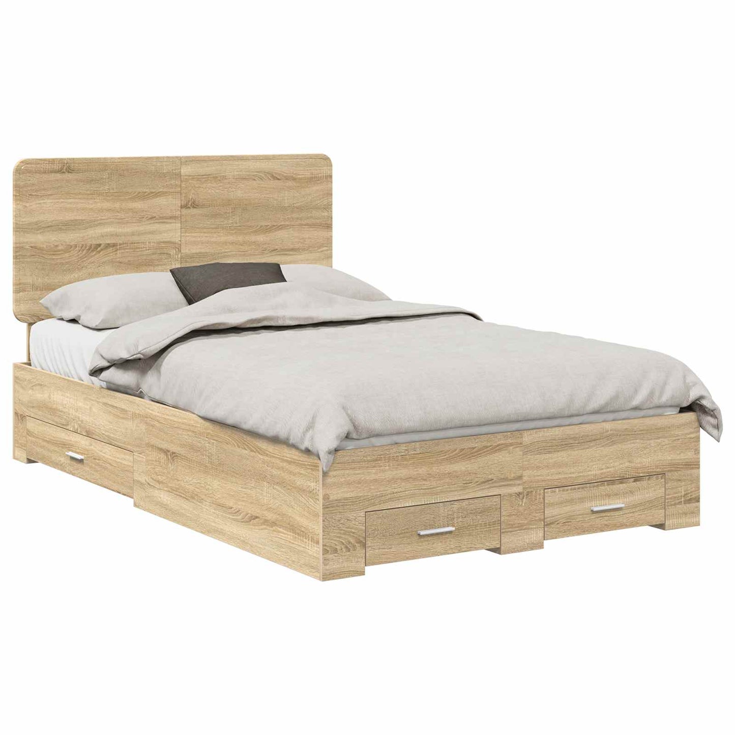 Sengestamme med skuff Sonoma eik 120 x 200 cm Konstruert tre