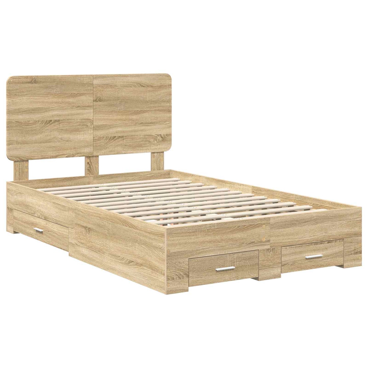 Sengestamme med skuff Sonoma eik 120 x 200 cm Konstruert tre