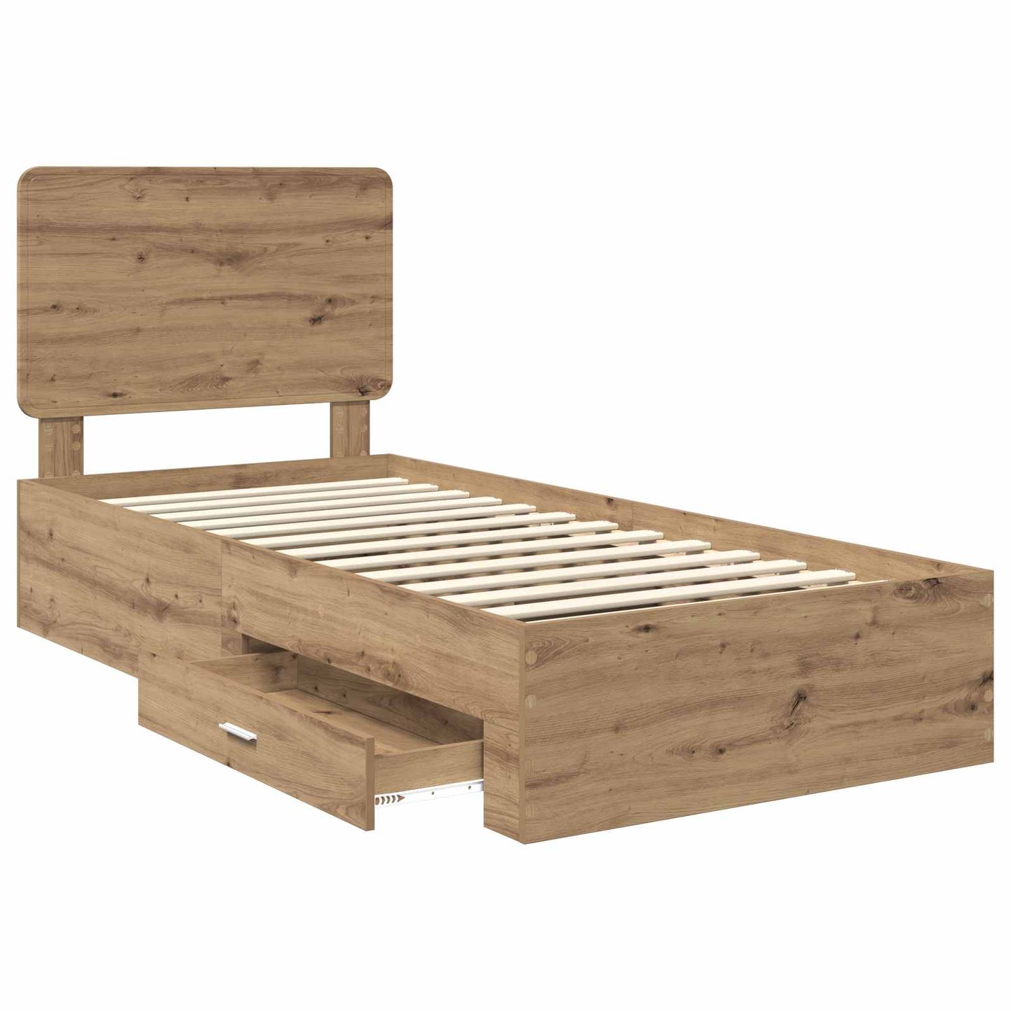 Sengestamme med skuff Artisan Eik 90 x 200 cm Konstruert tre