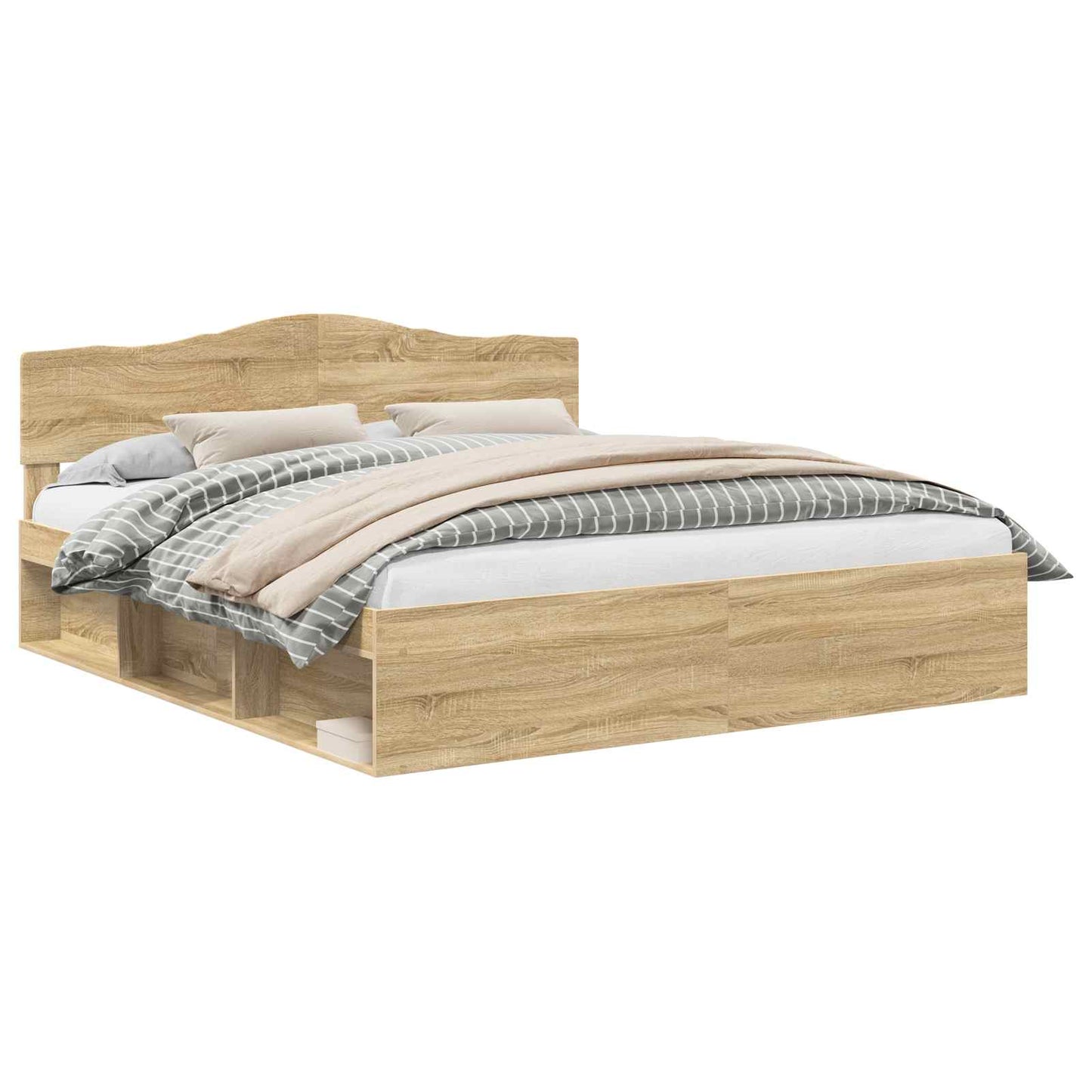 Sengestamme med hodegjerde Sonoma 200 x 200 cm Massiv furu