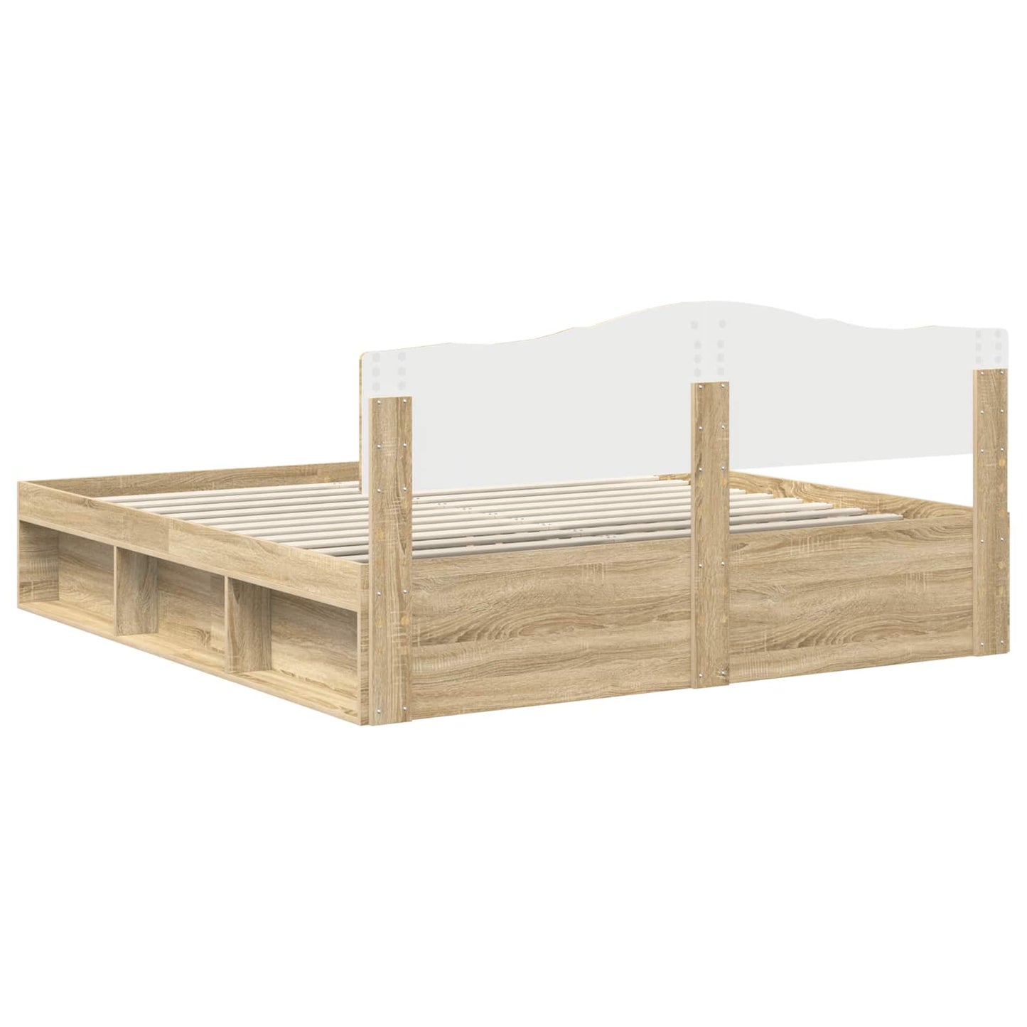 Sengestamme med hodegjerde Sonoma 200 x 200 cm Massiv furu