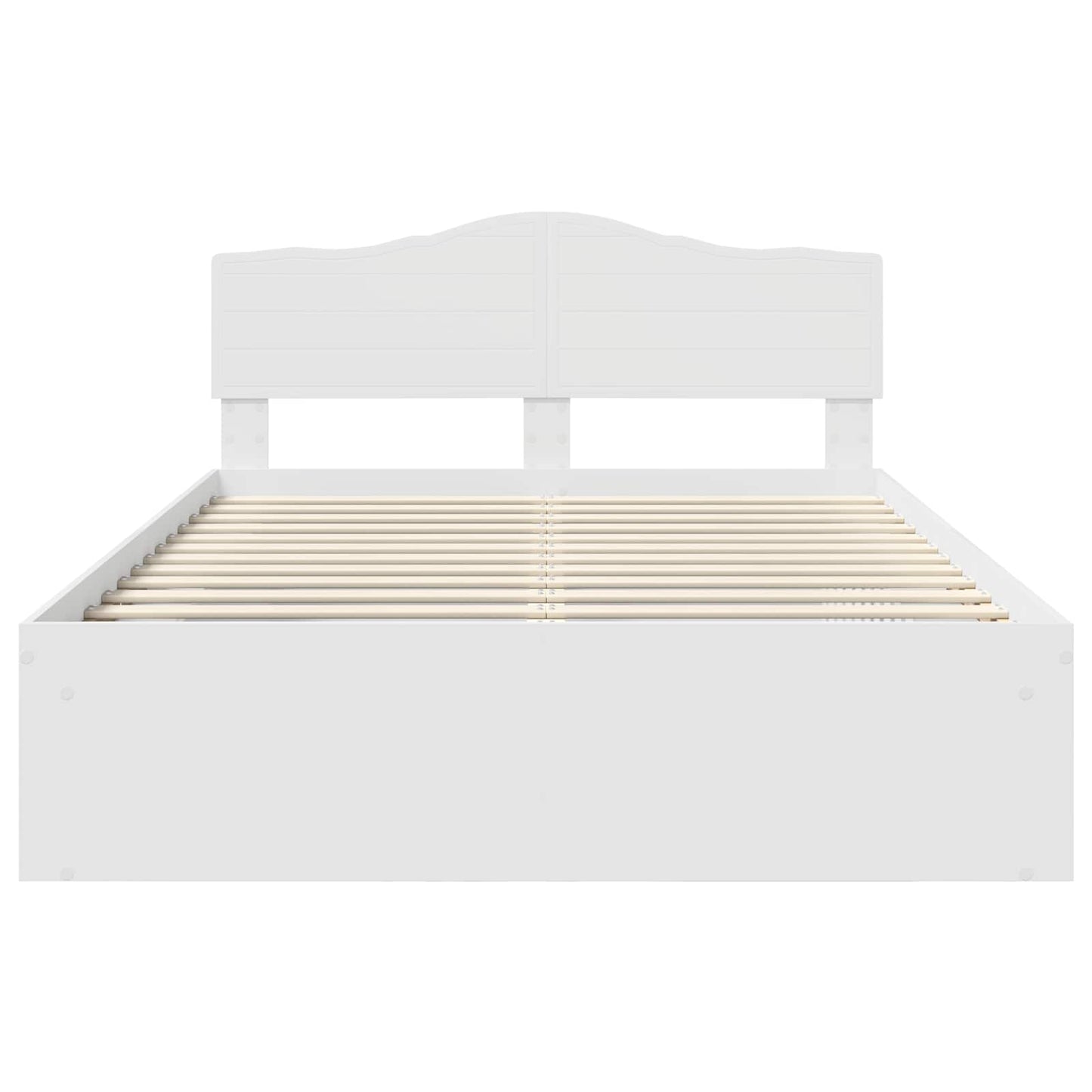 Sengestamme med hodegjerde Hvit 160 x 200 cm Massiv furu