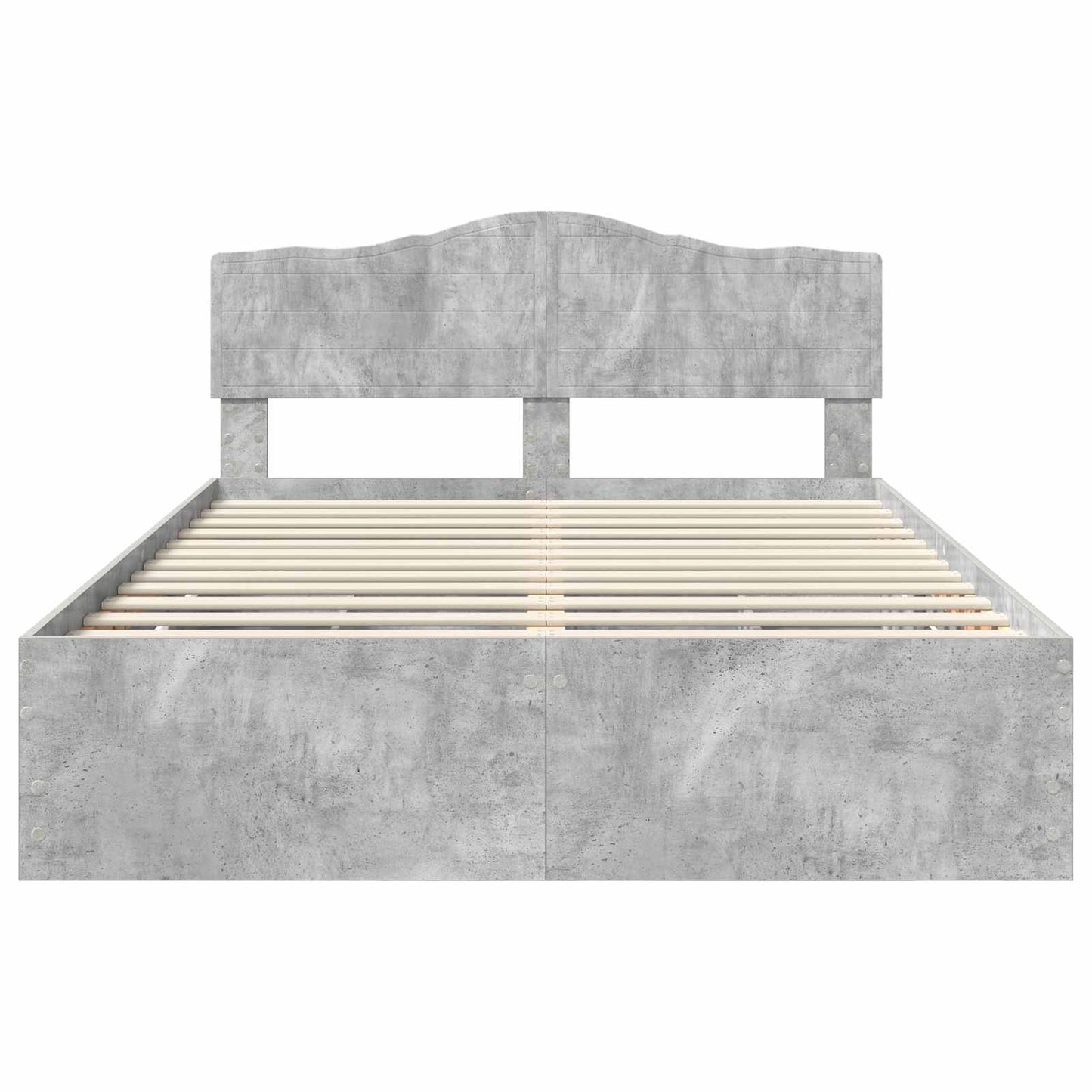 Sengestamme med skuff Betonggrå 140 x 200 cm Ingeniørtre