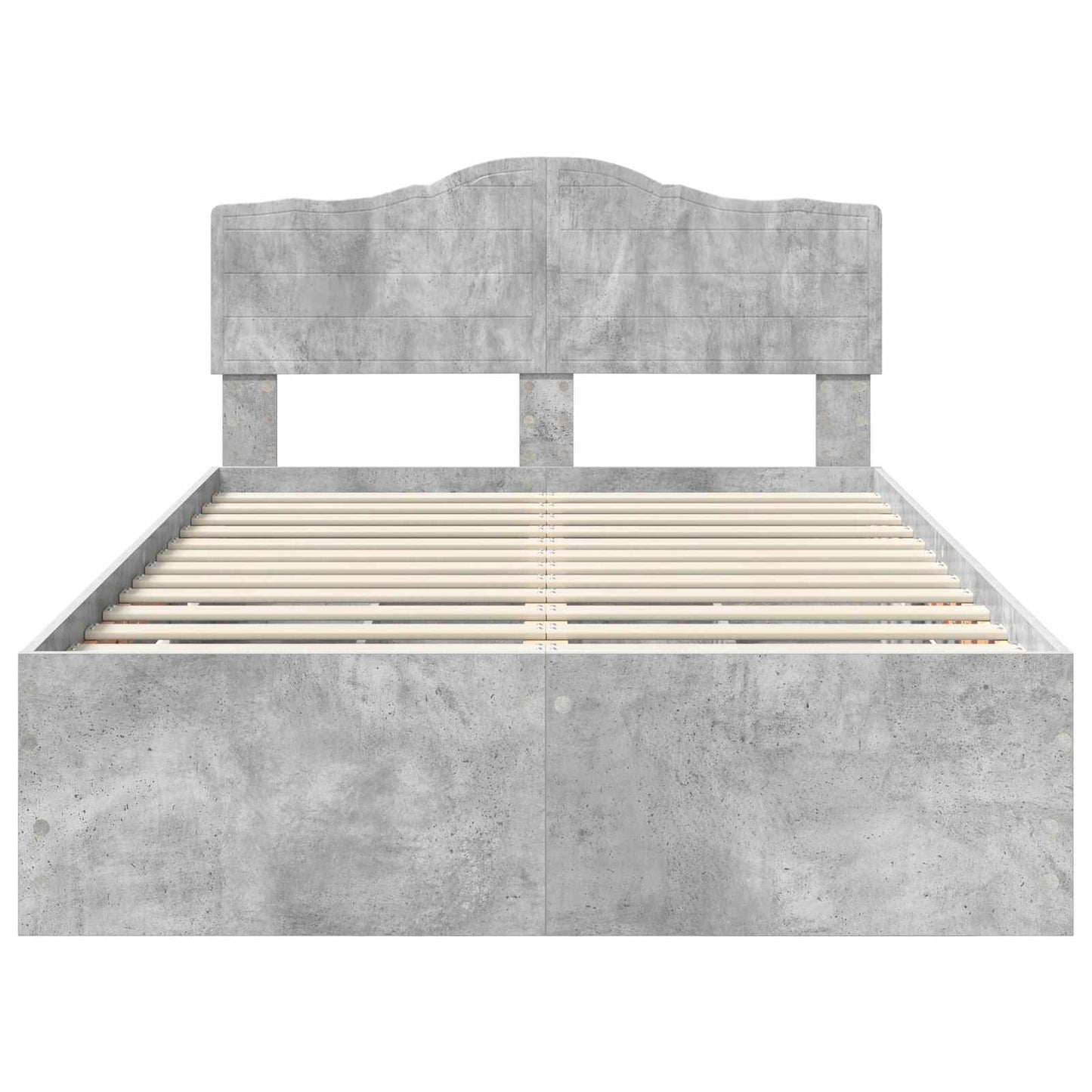 Sengestamme med skuff Betonggrå 135 x 190 cm Ingeniørtre
