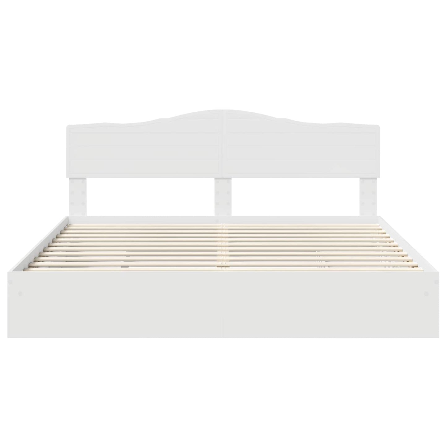 Seng med Oppbevaring med skuff Hvit 180 x 200 cm Konstruert tre
