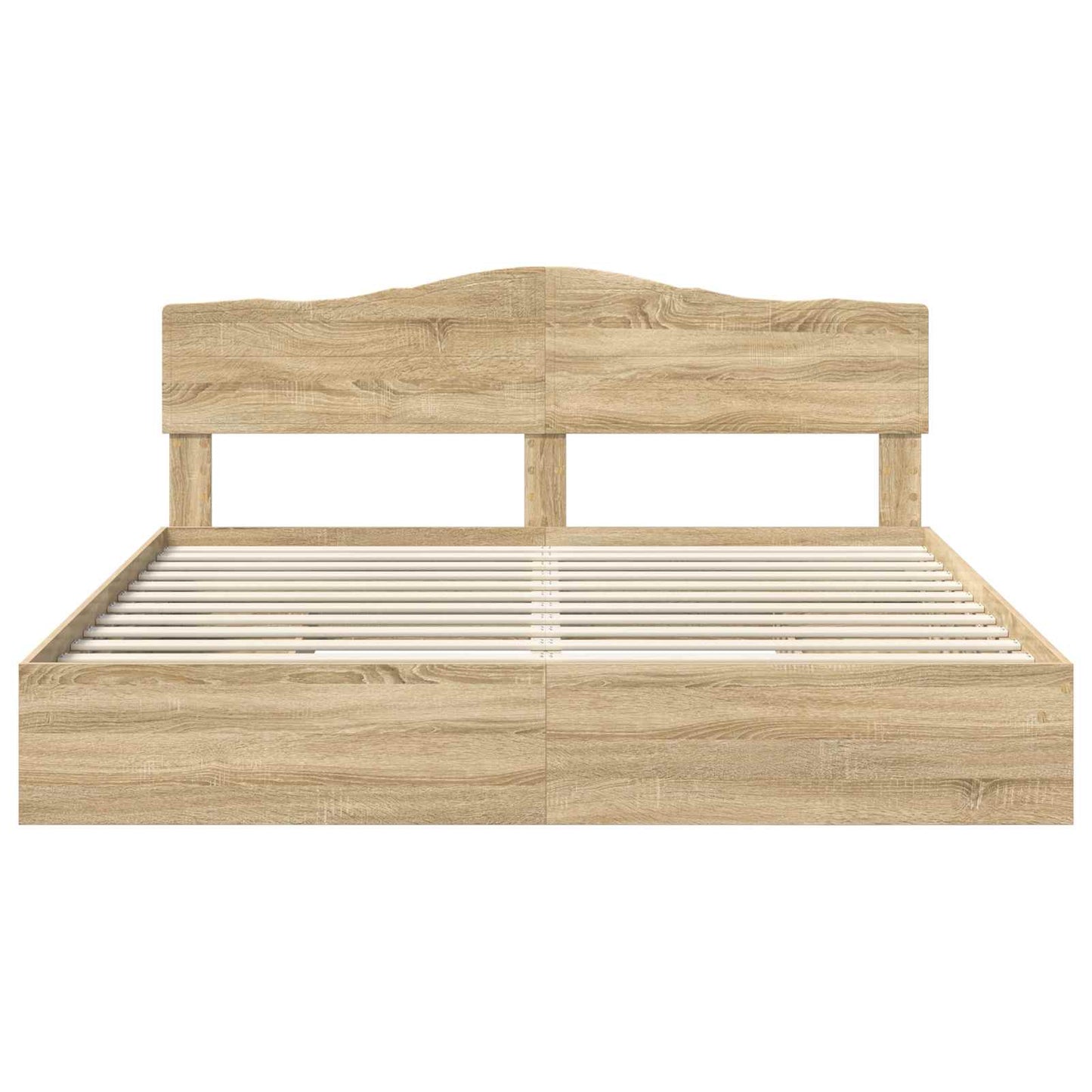 Seng med Oppbevaring Sonoma eik 180 x 200 cm Konstruert tre