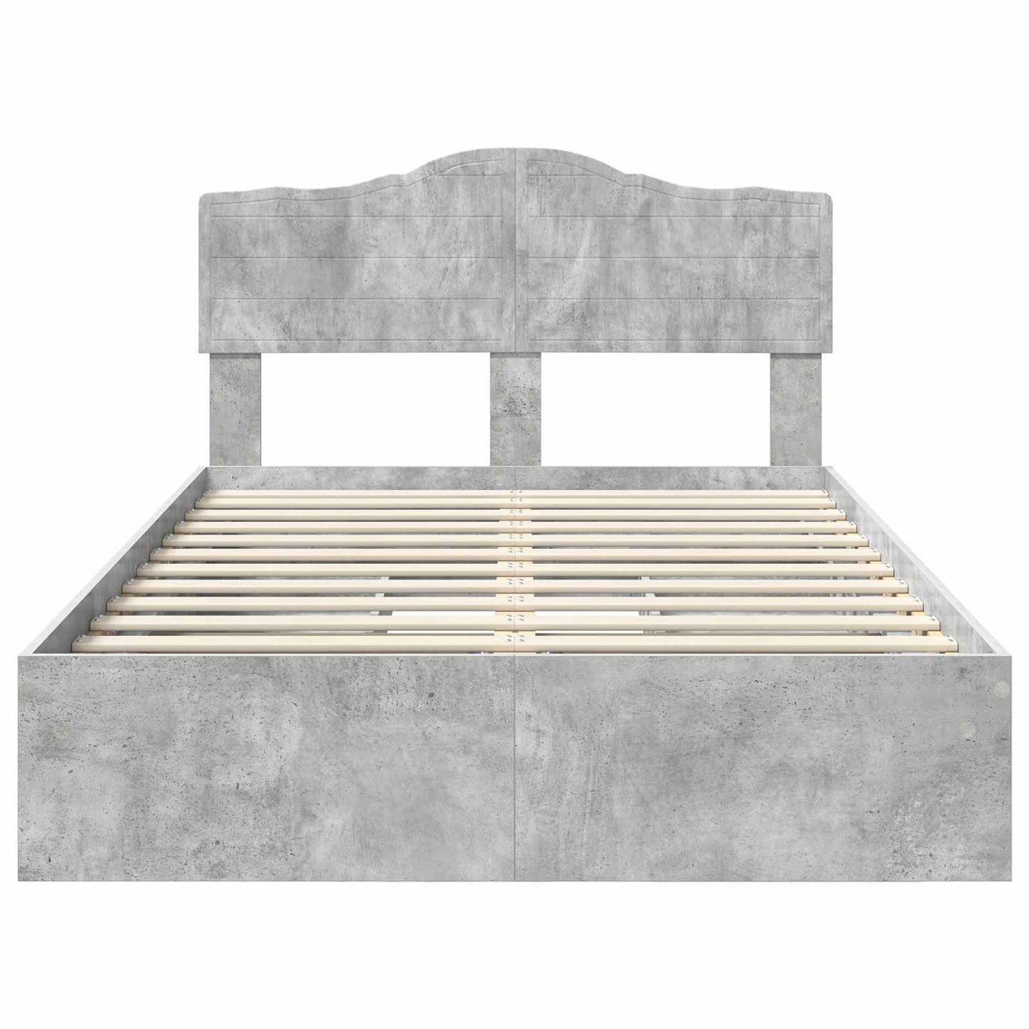 Seng med Oppbevaring Betonggrå 135 x 190 cm Konstruert tre