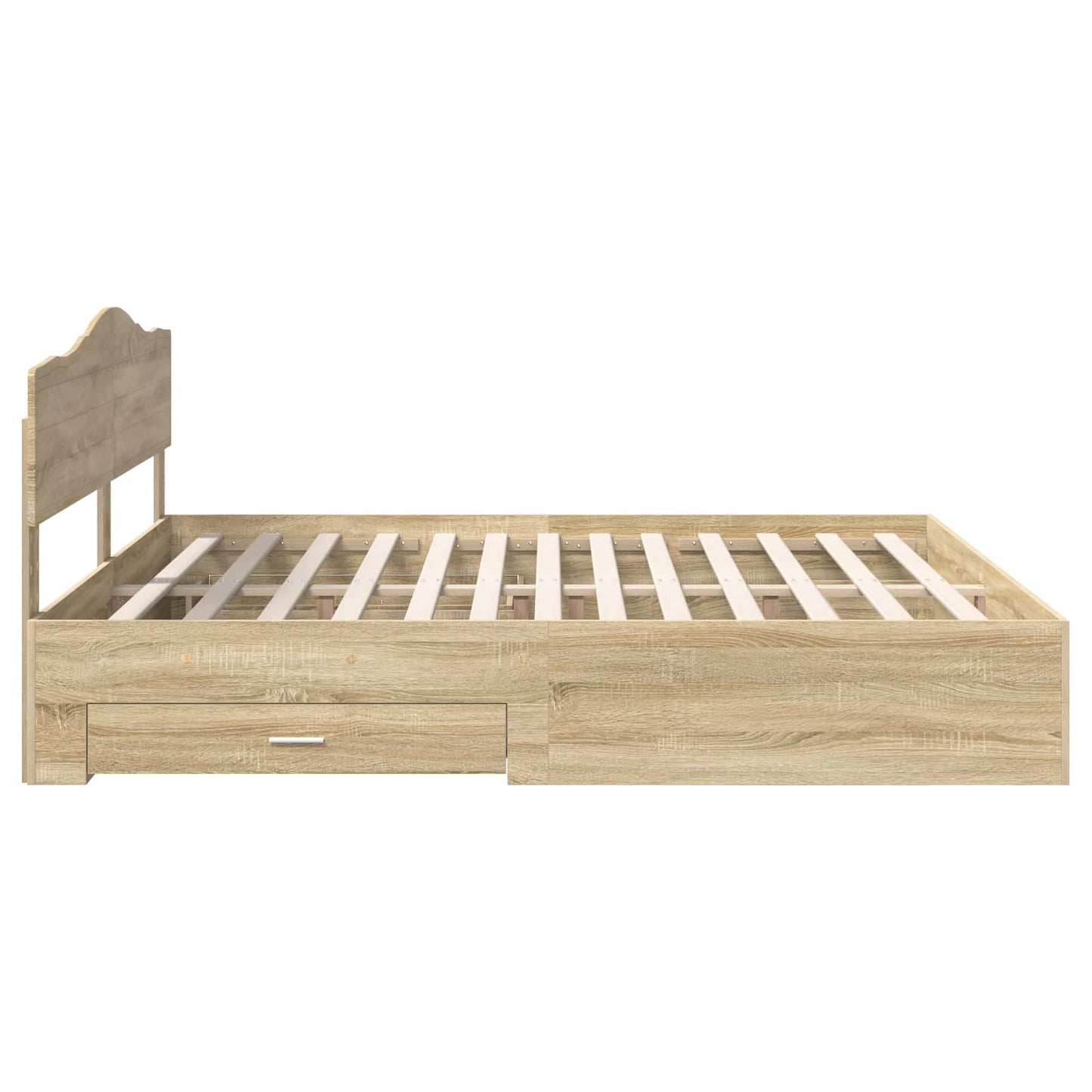 Sengestamme med skuff Sonoma eik 200 x 200 cm Konstruert tre