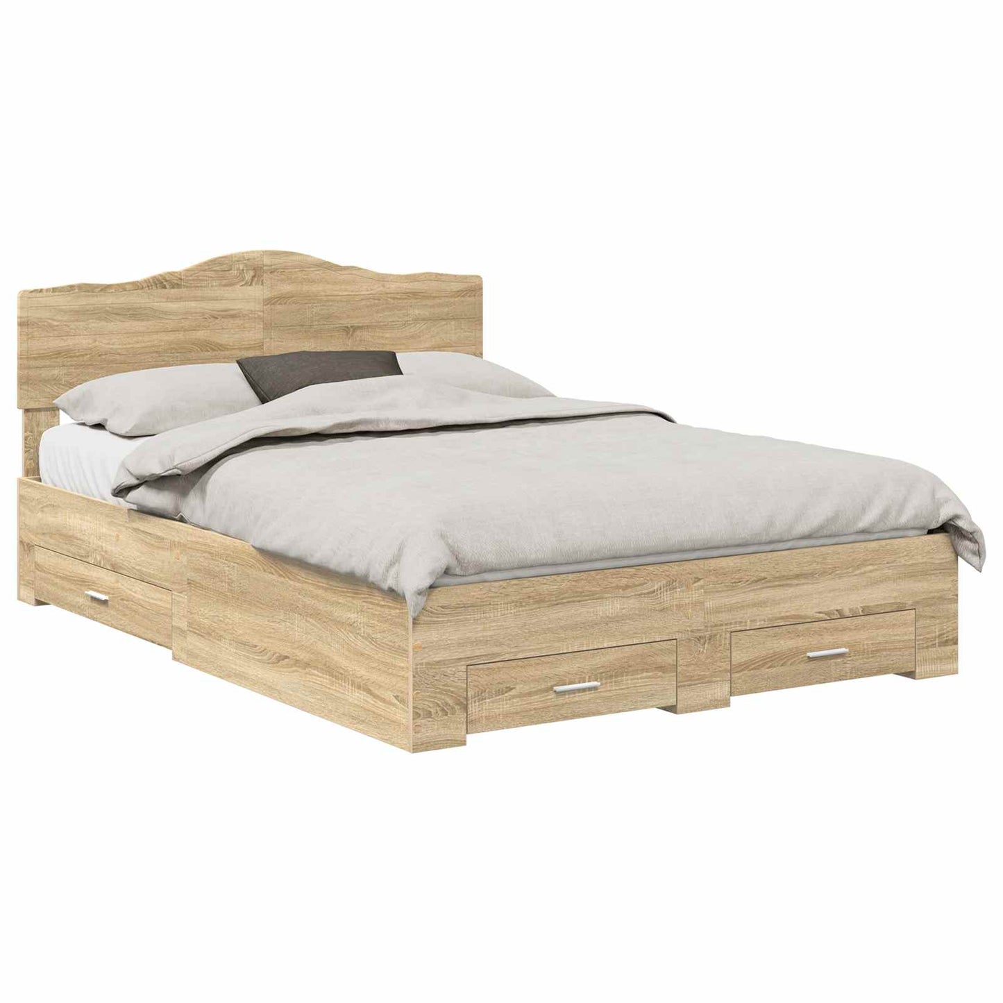 Sengestamme med skuff Sonoma eik 150 x 200 cm Konstruert tre