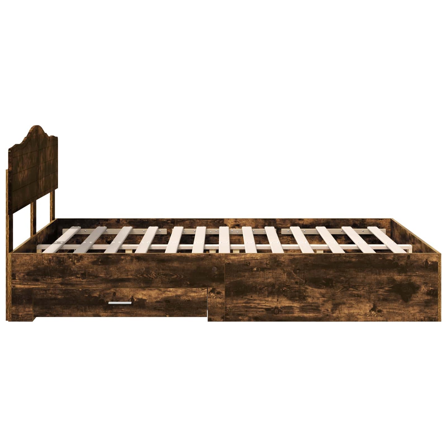Sengestamme med hodegjerde Røkt eik 140 x 190 cm Konstruert tre