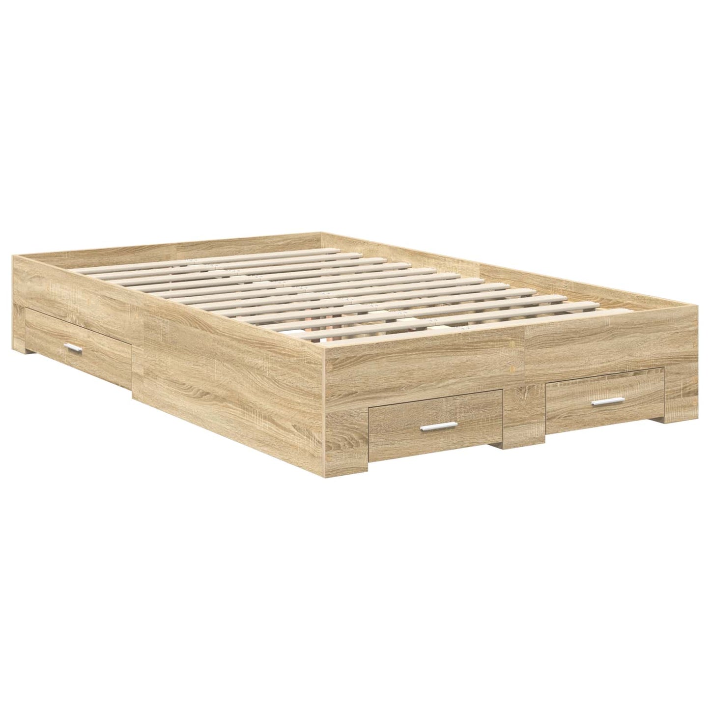Sengestamme med skuff Sonoma eik 135 x 190 cm Konstruert tre