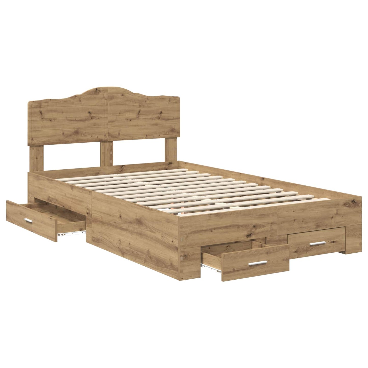 Sengestamme med skuff Artisan Eik 120 x 190 cm Konstruert tre