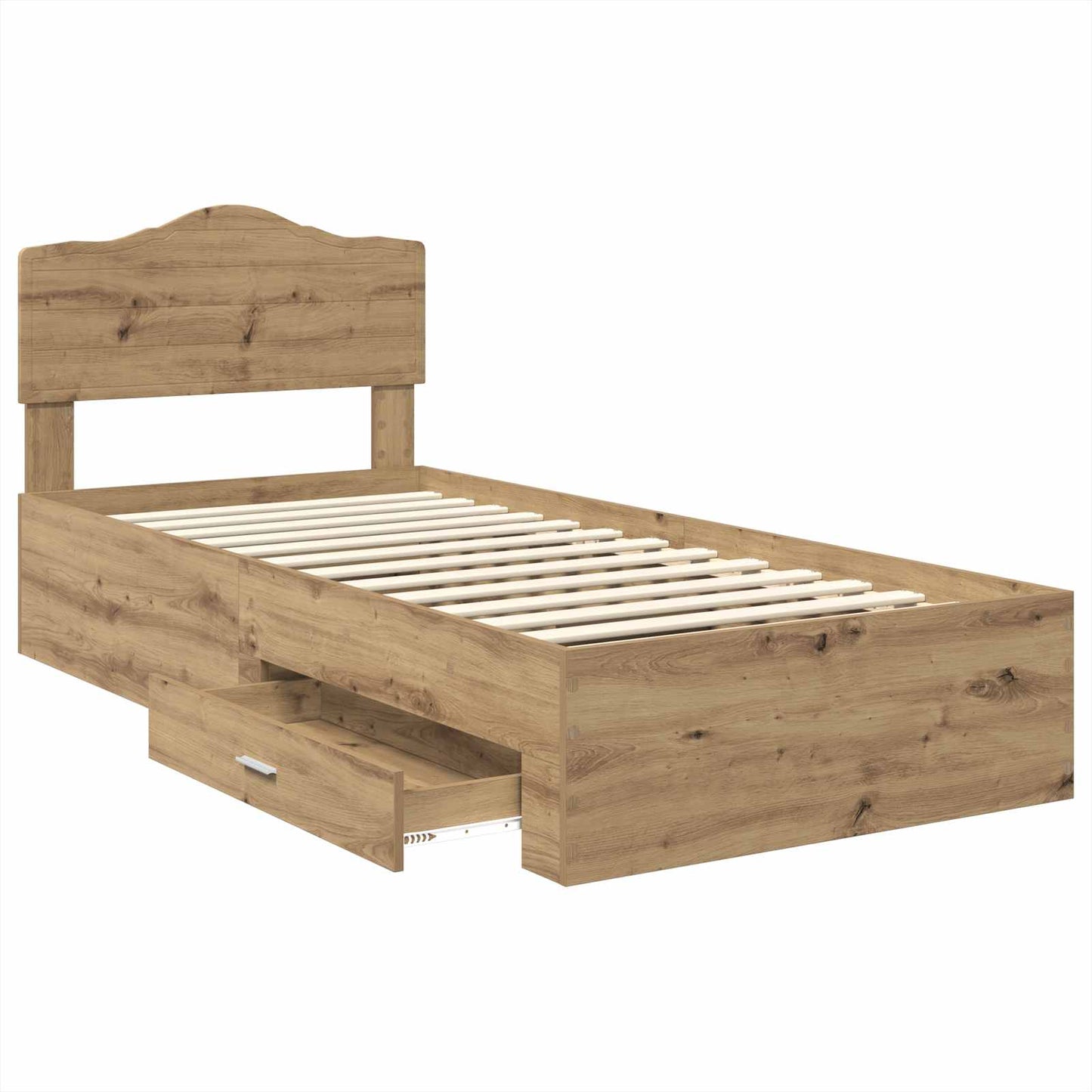 Sengestamme med skuff Artisan Eik 100 x 200 cm Konstruert tre