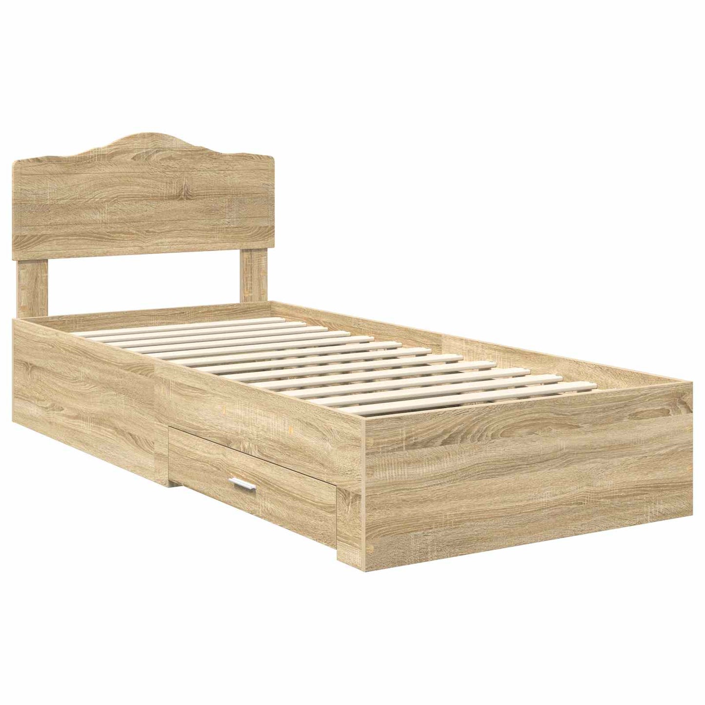 Sengestamme med skuff Sonoma eik 90 x 200 cm Konstruert tre