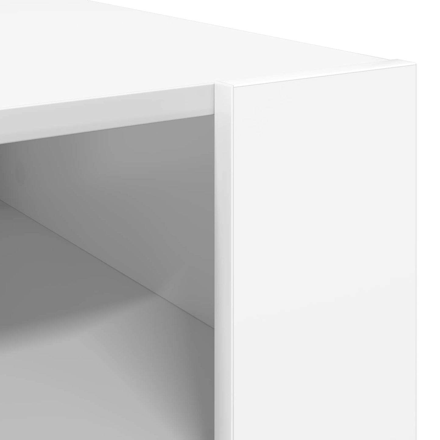 Kaffebord med lagring Hvit 92 x 53 x 45 cm Konstruert tre