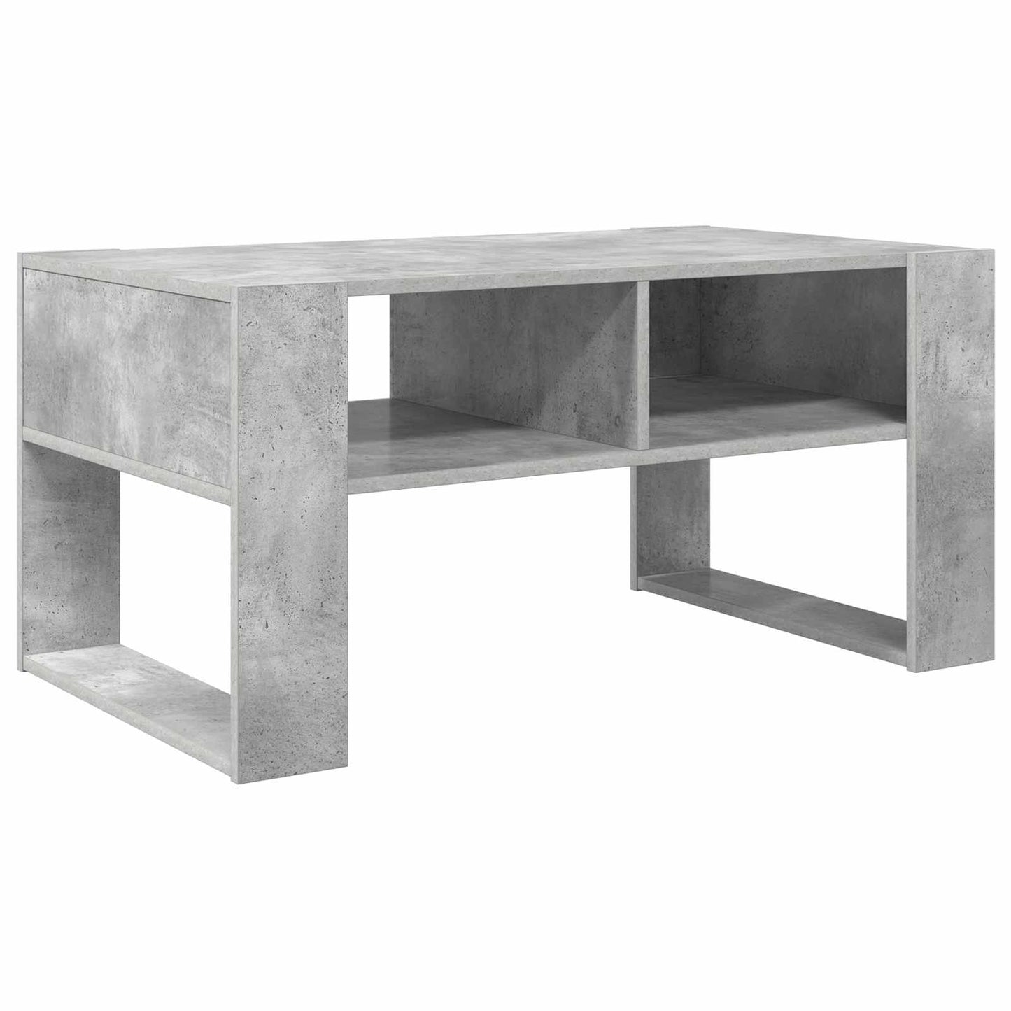 Kaffebord med lagring Betonggrå 92 x 53 x 45 cm Konstruert tre