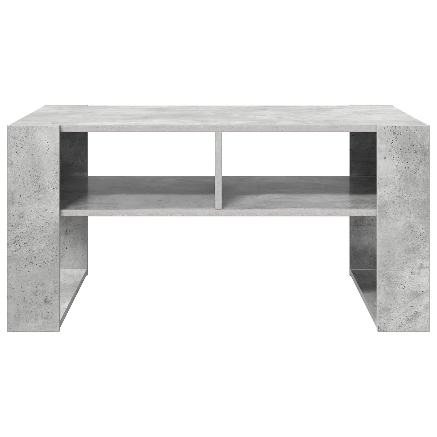 Kaffebord med lagring Betonggrå 92 x 53 x 45 cm Konstruert tre