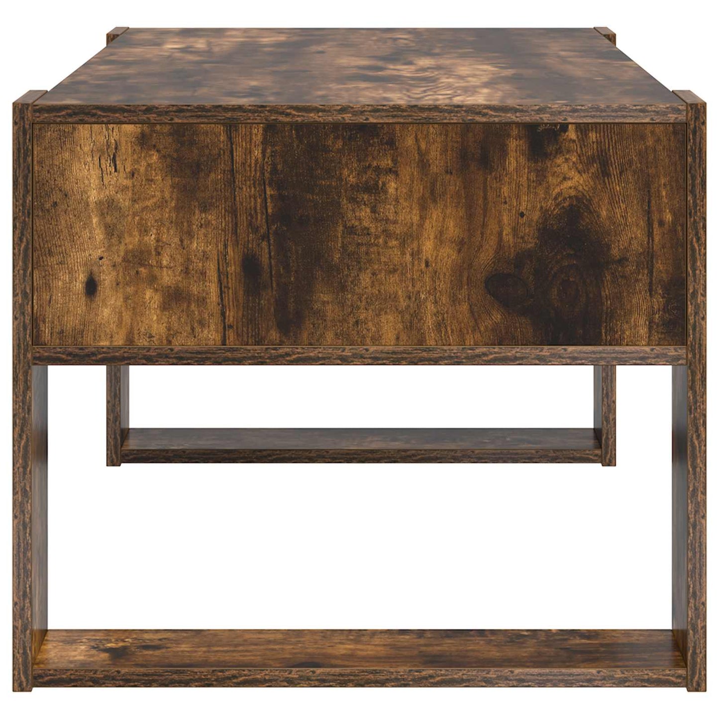 Kaffebord med lagring Røkt eik 92 x 53 x 45 cm Konstruert tre
