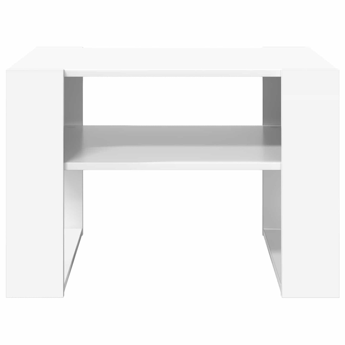 Kaffebord med lagring Hvit 66 x 53 x 45 cm Konstruert tre
