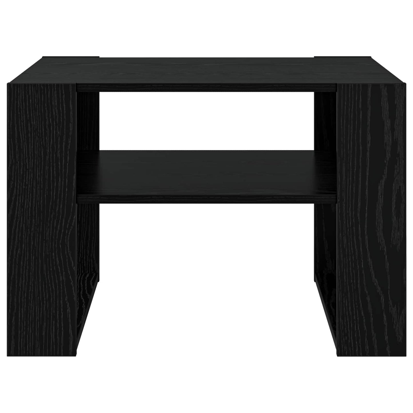 Kaffebord med lagring Svart Eik 66 x 53 x 45 cm Konstruert tre