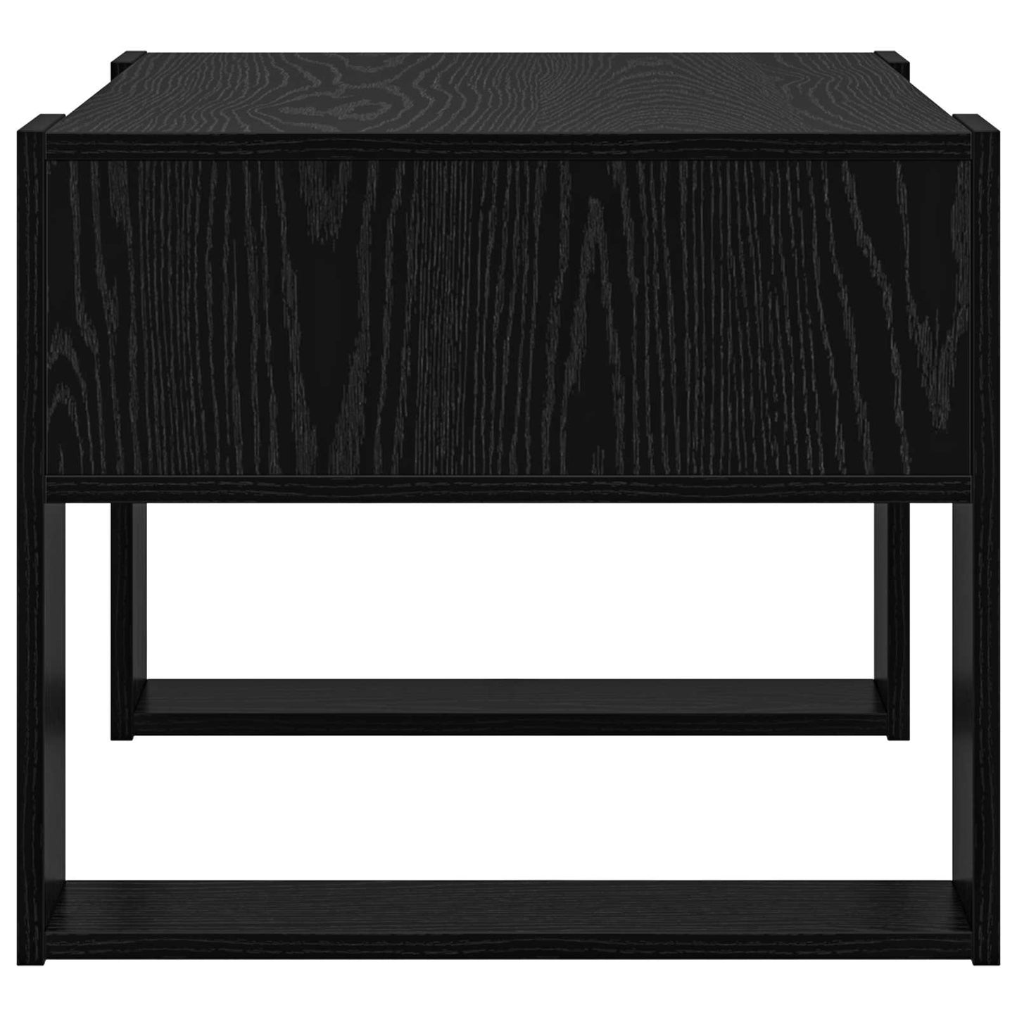 Kaffebord med lagring Svart Eik 66 x 53 x 45 cm Konstruert tre