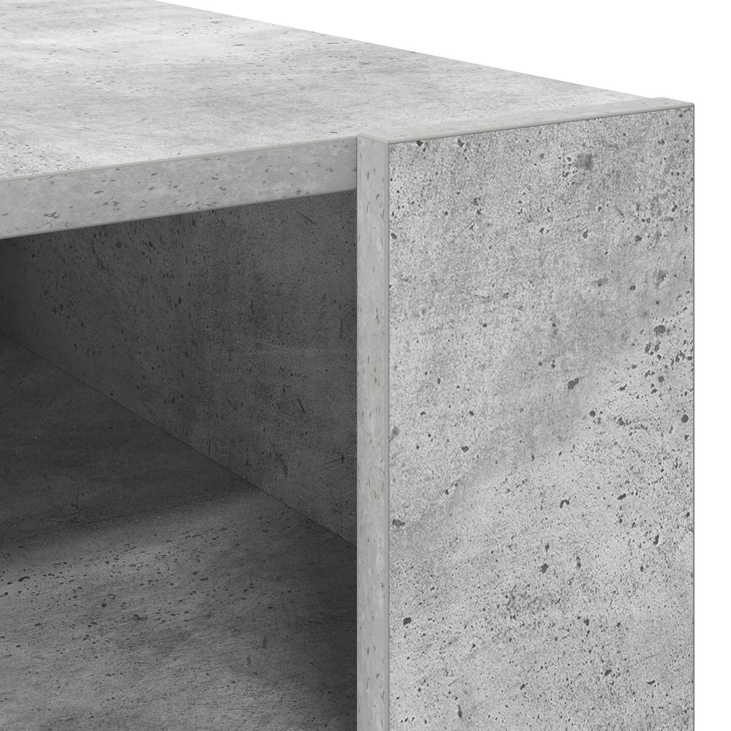 Kaffebord med lagring Betonggrå 66 x 53 x 45 cm Konstruert tre