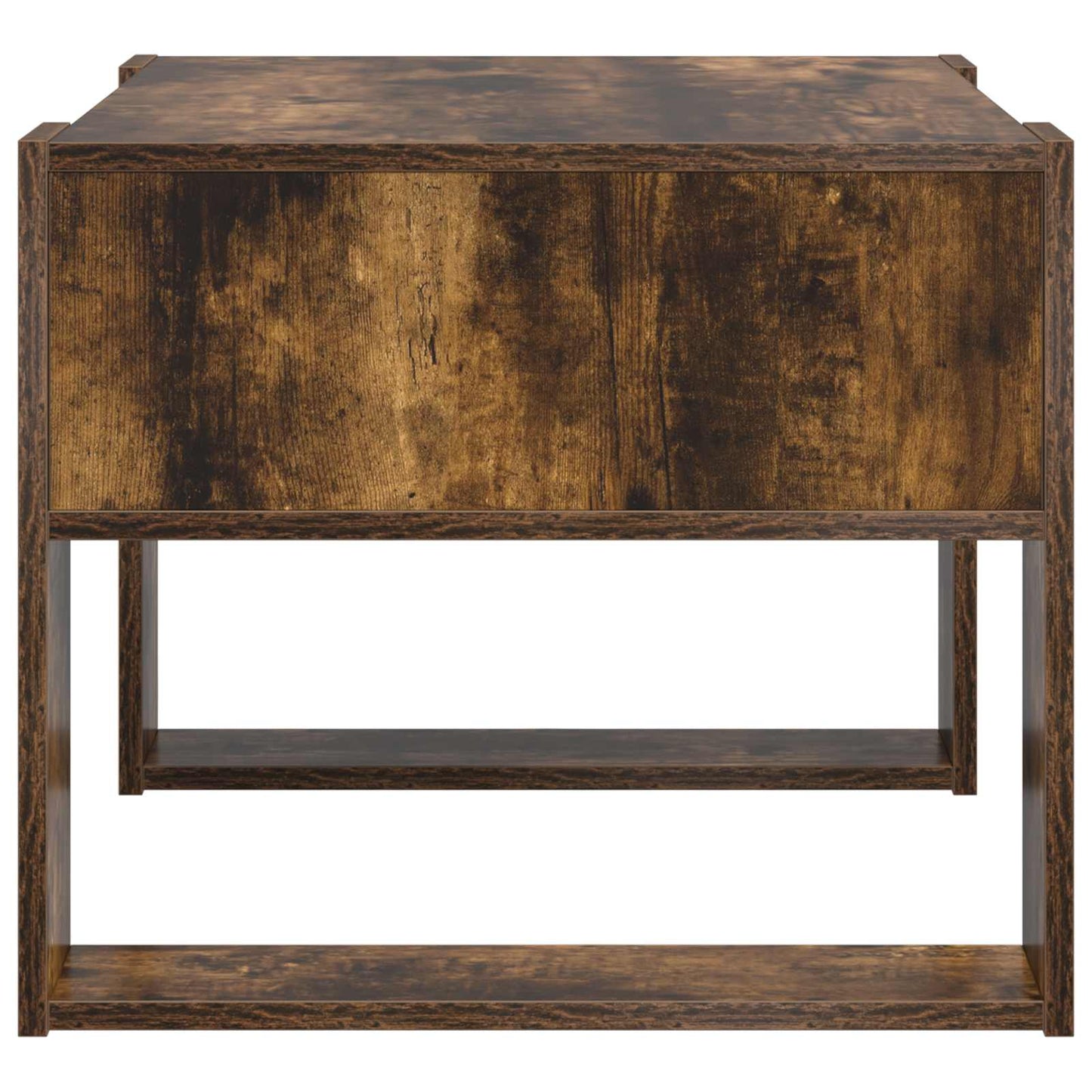 Kaffebord med lagring Røkt eik 66 x 53 x 45 cm Konstruert tre