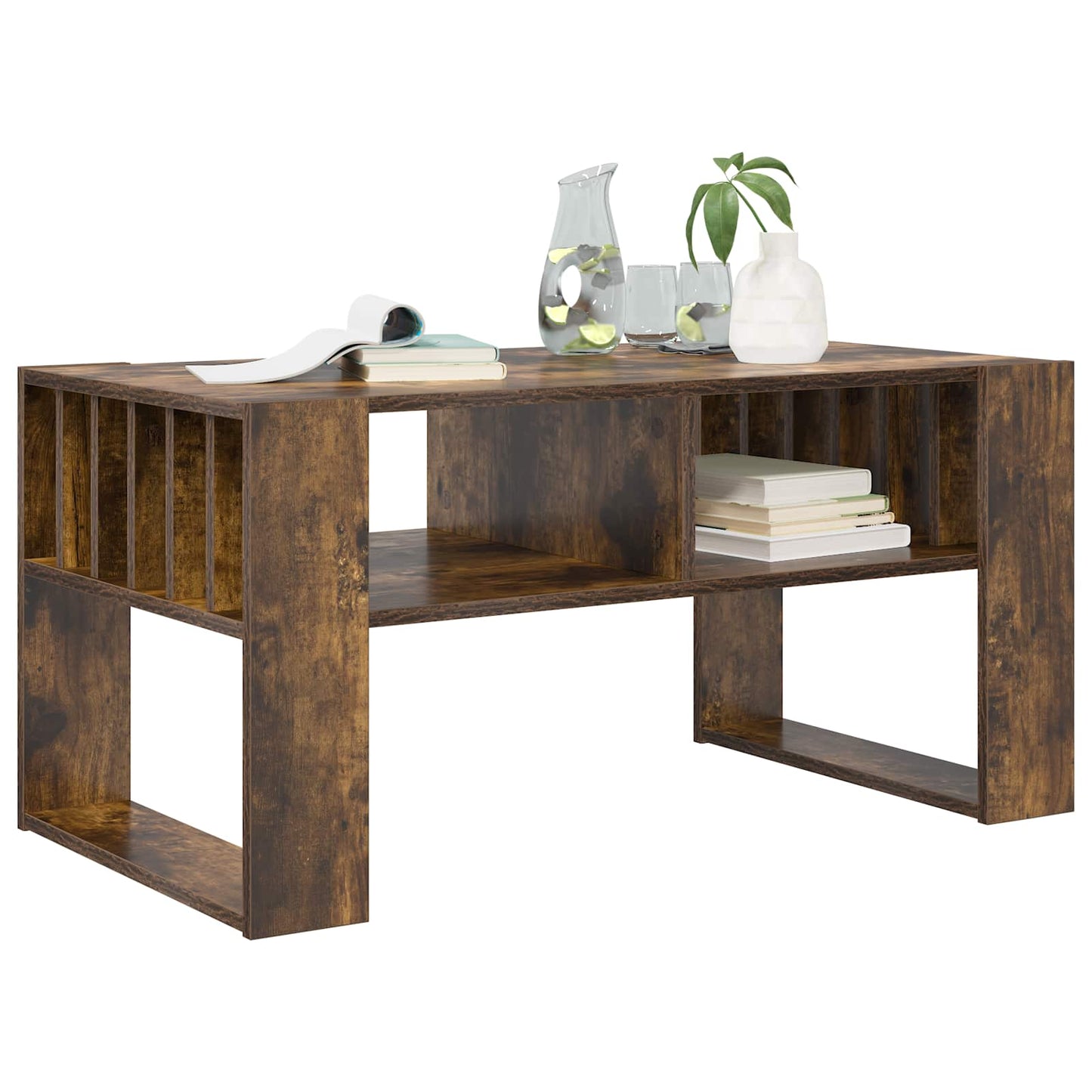 Kaffebord Røkt eik 92 x 49,5 x 45 cm Konstruert tre