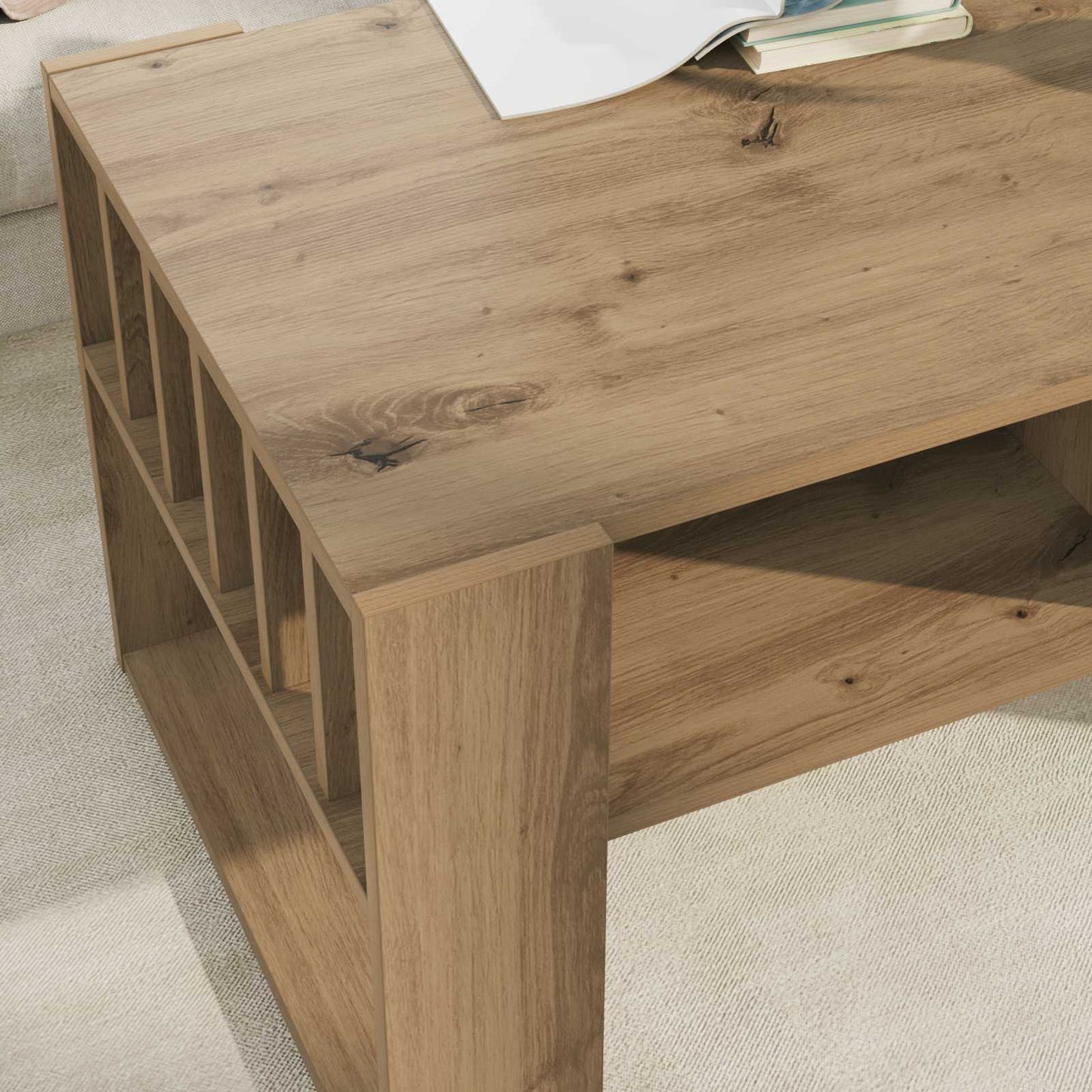 Kaffebord Artisan Eik 92 x 49,5 x 45 cm Konstruert tre